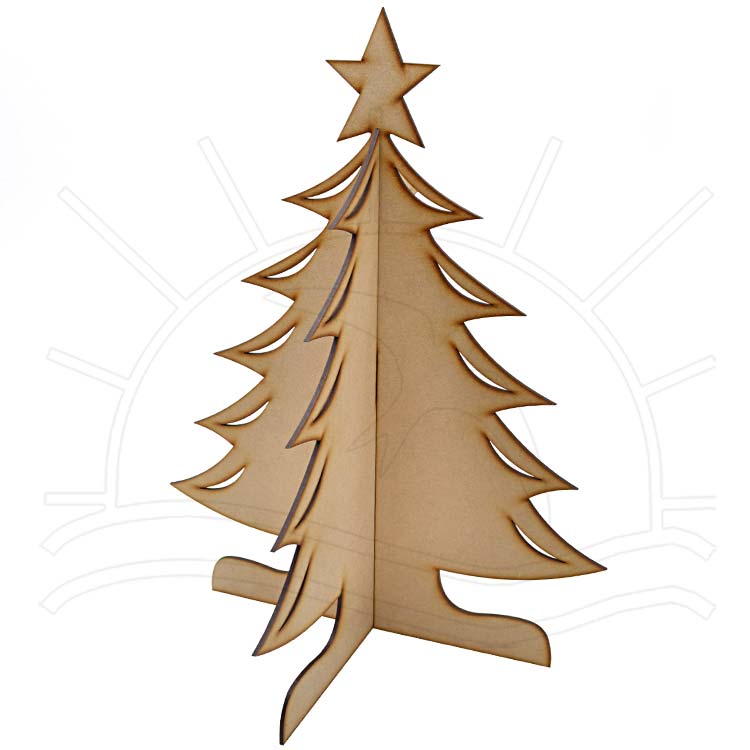 MDF Natal - Árvore de Natal 36x36x47 - Tricochetando