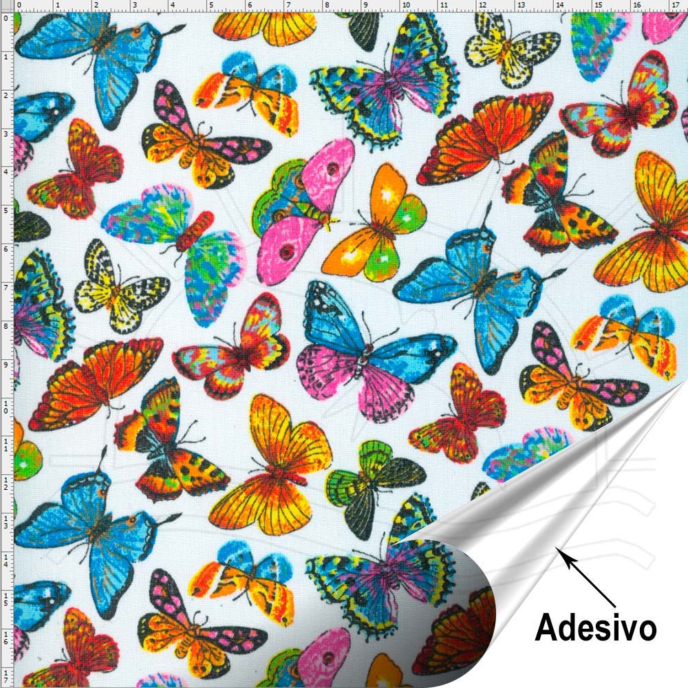 Tecido Adesivo para Patchwork Borboleta 005 (45×70) Bazar Horizonte Artesanato Açoriano Florianopolis ~ Tecido Adesivo para Patchwork Borboleta 005 (45×70) Bazar Horizonte