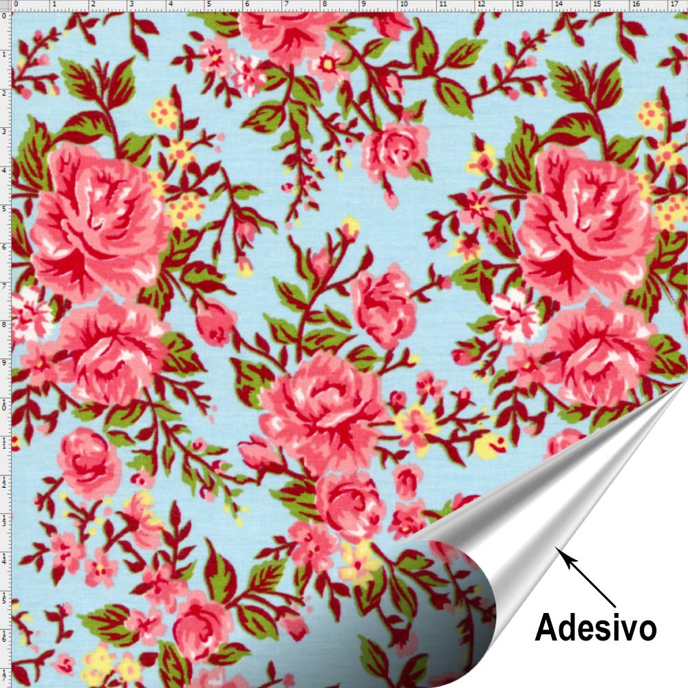 Tecido Adesivo para Patchwork Flor 090 (45×70) Bazar Horizonte Artesanato Açoriano Florianopolis ~ Tecido Adesivo para Patchwork Flor 090 (45×70) Bazar Horizonte