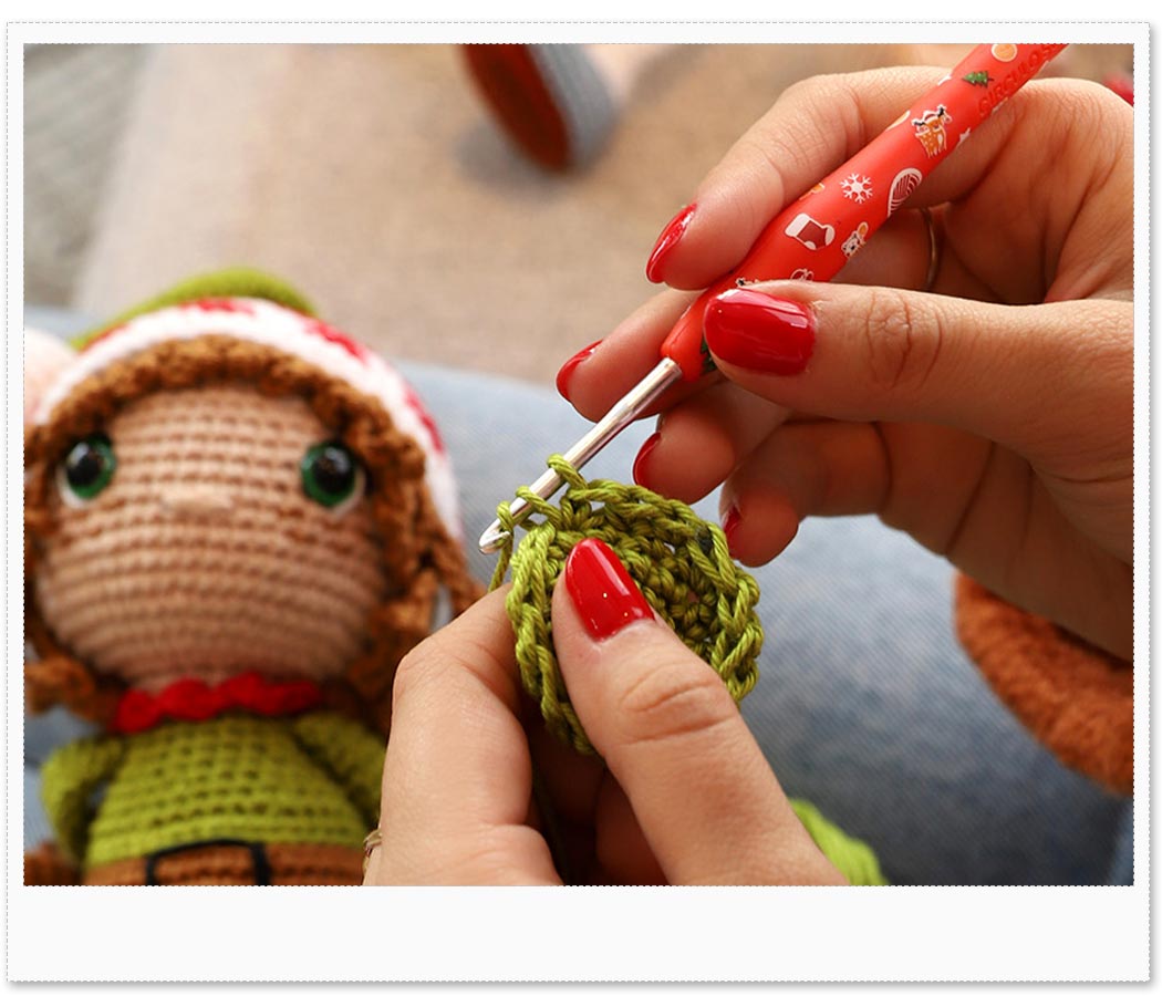 Amostra Agulha de Crochê Amigurumi Soft Natal - Círculo