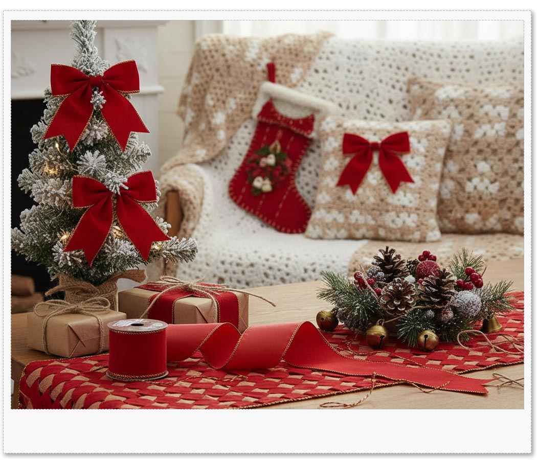 Amostra Fita Aramada Veludo Vermelho com Ourela Dourada FC003-063