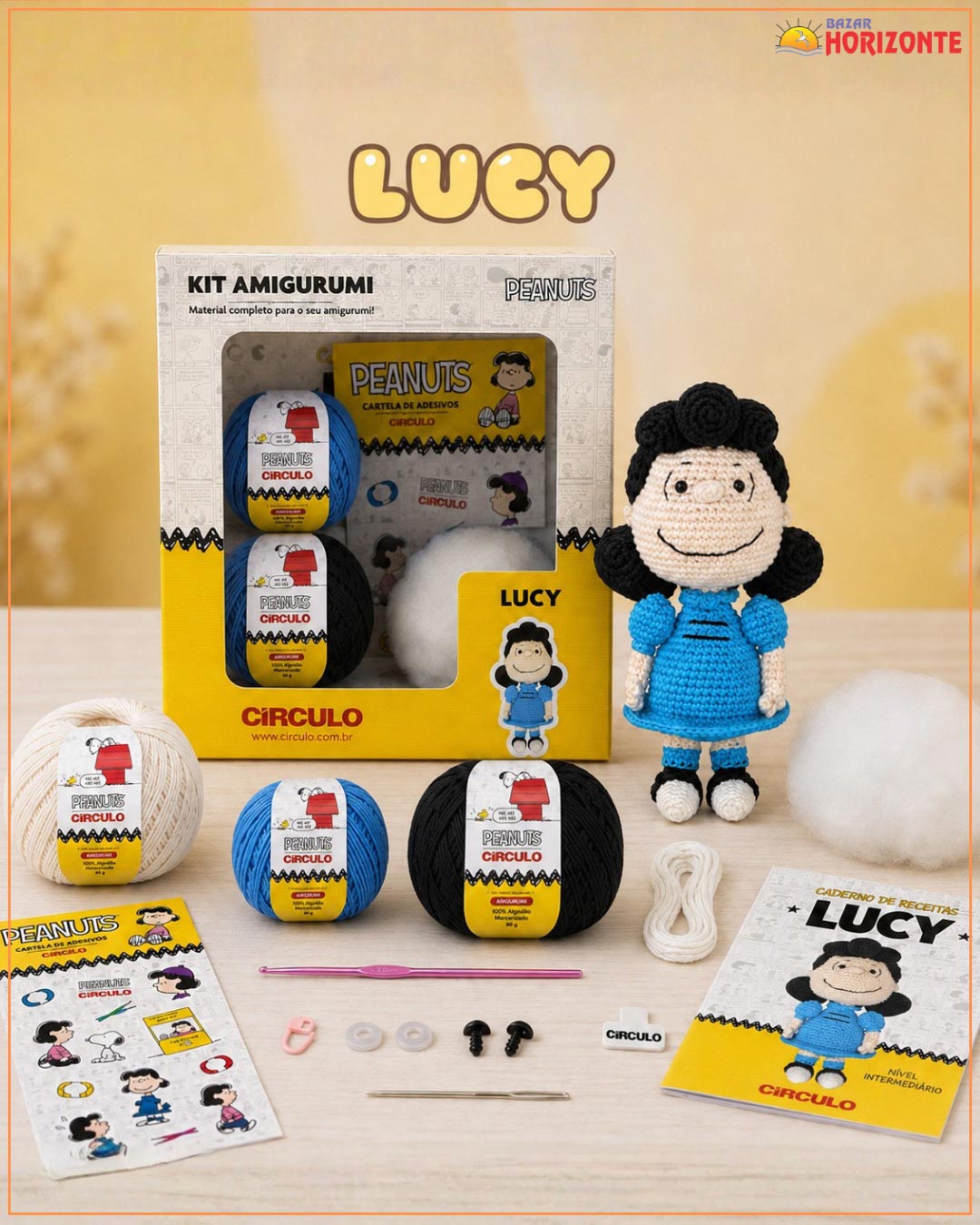 Amostra Kit Amigurumi Peanuts - Lucy