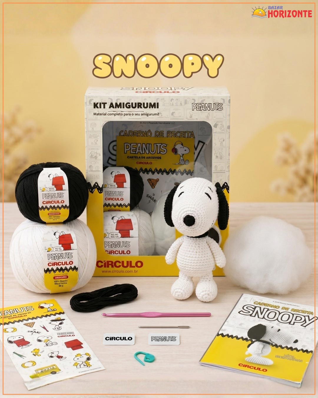 Amostra Kit Amigurumi Peanuts - Snoopy