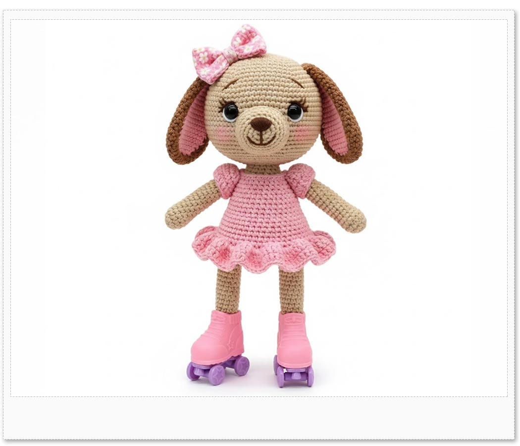 Amostra Mini Patins para Amigurumi Branco