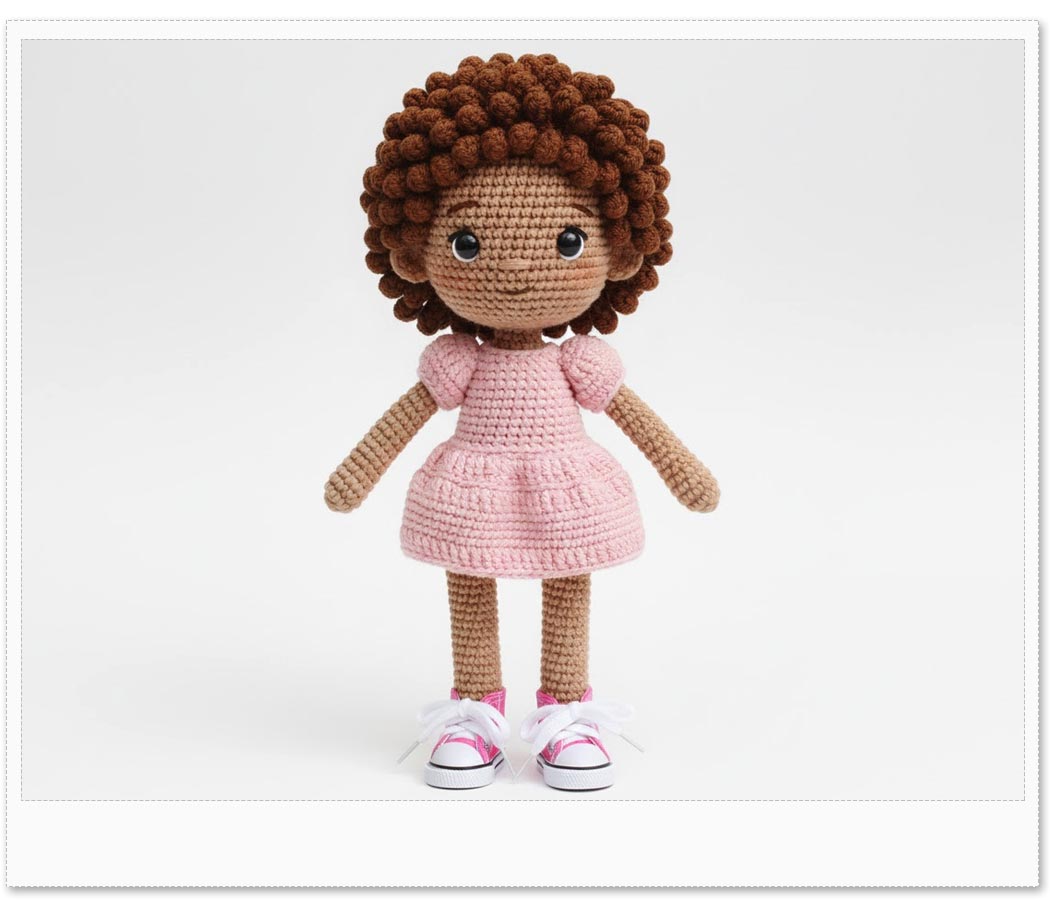 Amostra Mini Tênis para Amigurumi com Cadarço