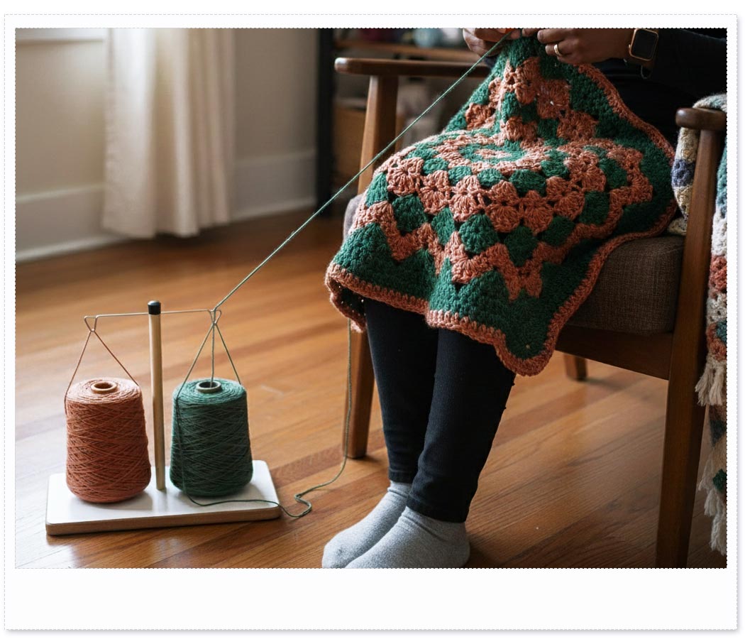 Amostra Suporte Duplo Para Barbantes