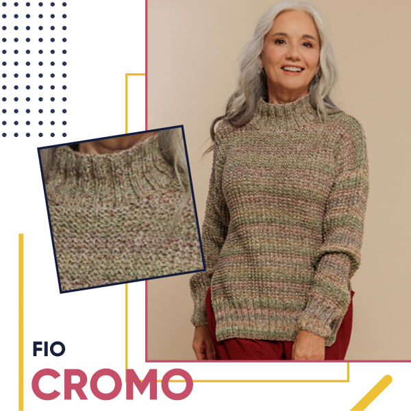 Trabalho Pronto Fio Cromo Círculo 100g