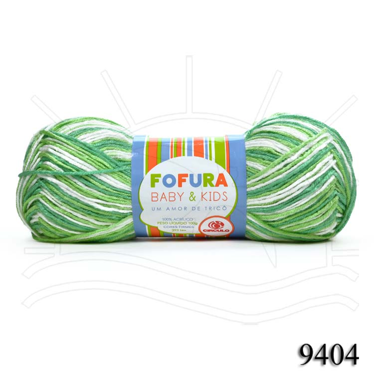 Novelo do Fio Fofura Círculo na cor 9404 verde