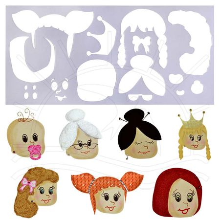 RÉGUA ISAMARA CUSTÓDIO MULTIFORMA - ROSTINHOS MENINAS RÉGUA ISAMARA CUSTÓDIO MULTIFORMA - ROSTINHOS MENINAS