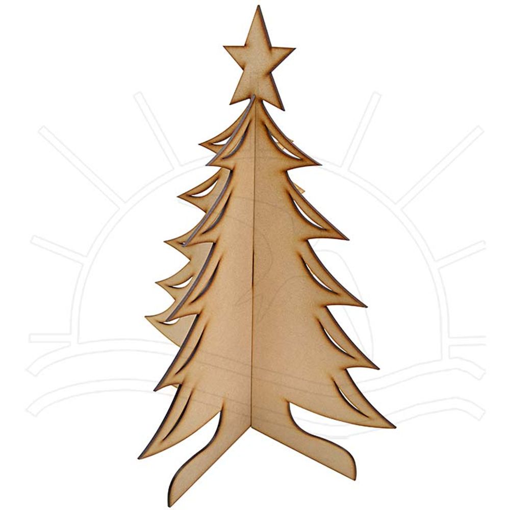 Enfeite Decorativo Árvore de Natal em MDF.