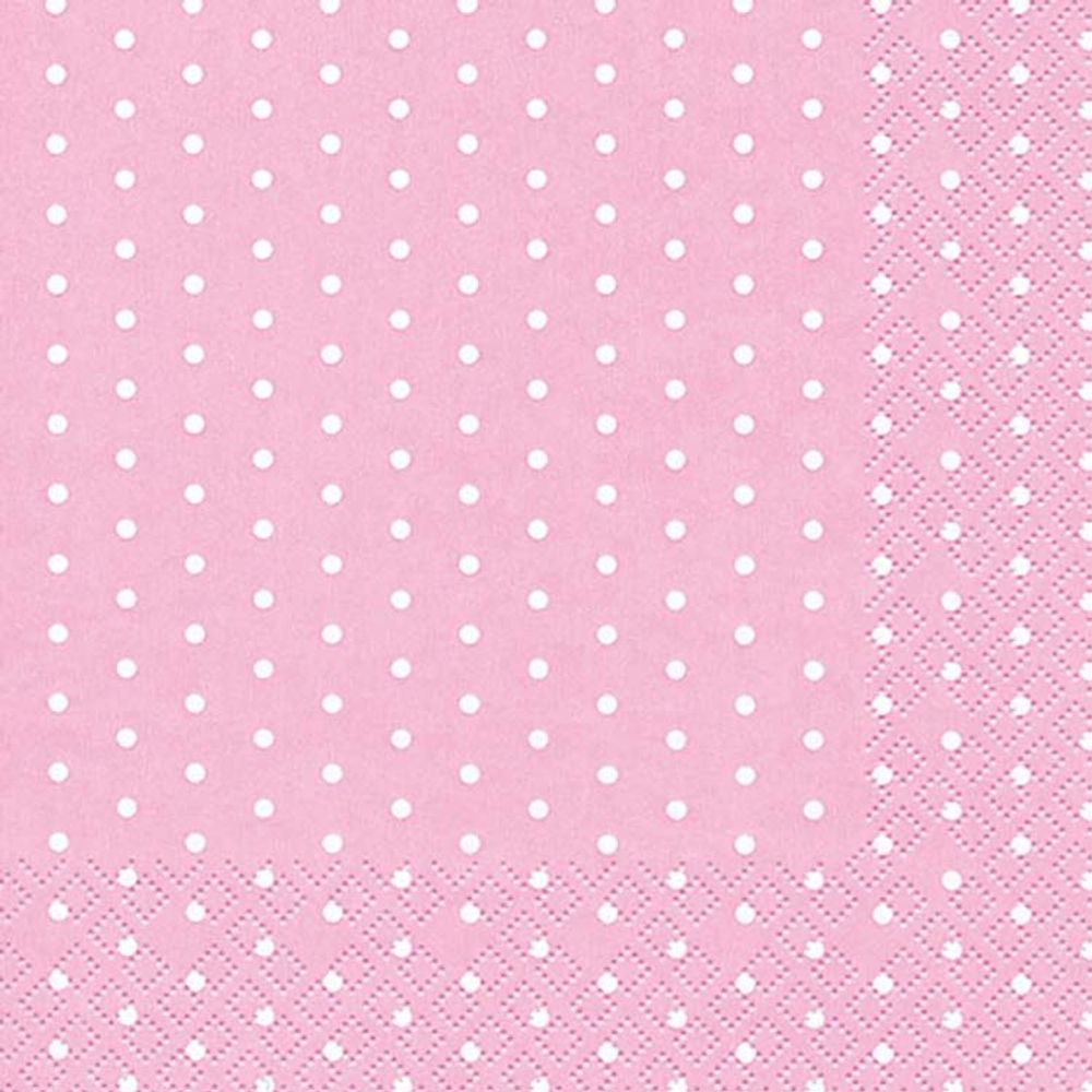 Guardanapo Toke e Crie Poá Fundo Rosa Bebê - 5 unid - Bazar Horizonte