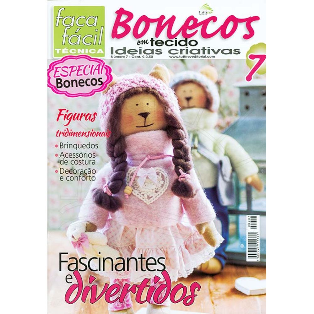 Revista Faça Fácil Bonecos Em Tecido Com Ideias Criativas Nº07 9901