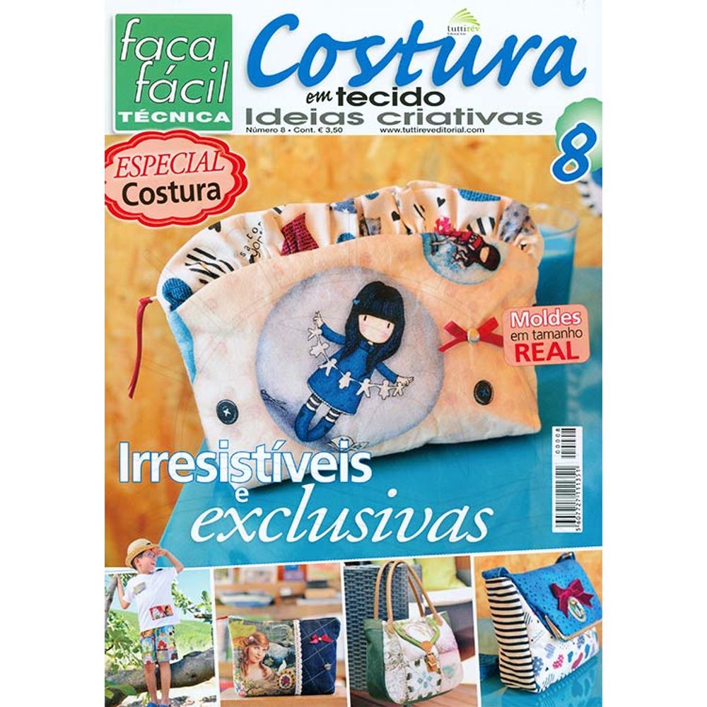 Revista Faça Fácil Costura Em Tecido Com Ideias Criativas Nº08 Tricochetando 4206