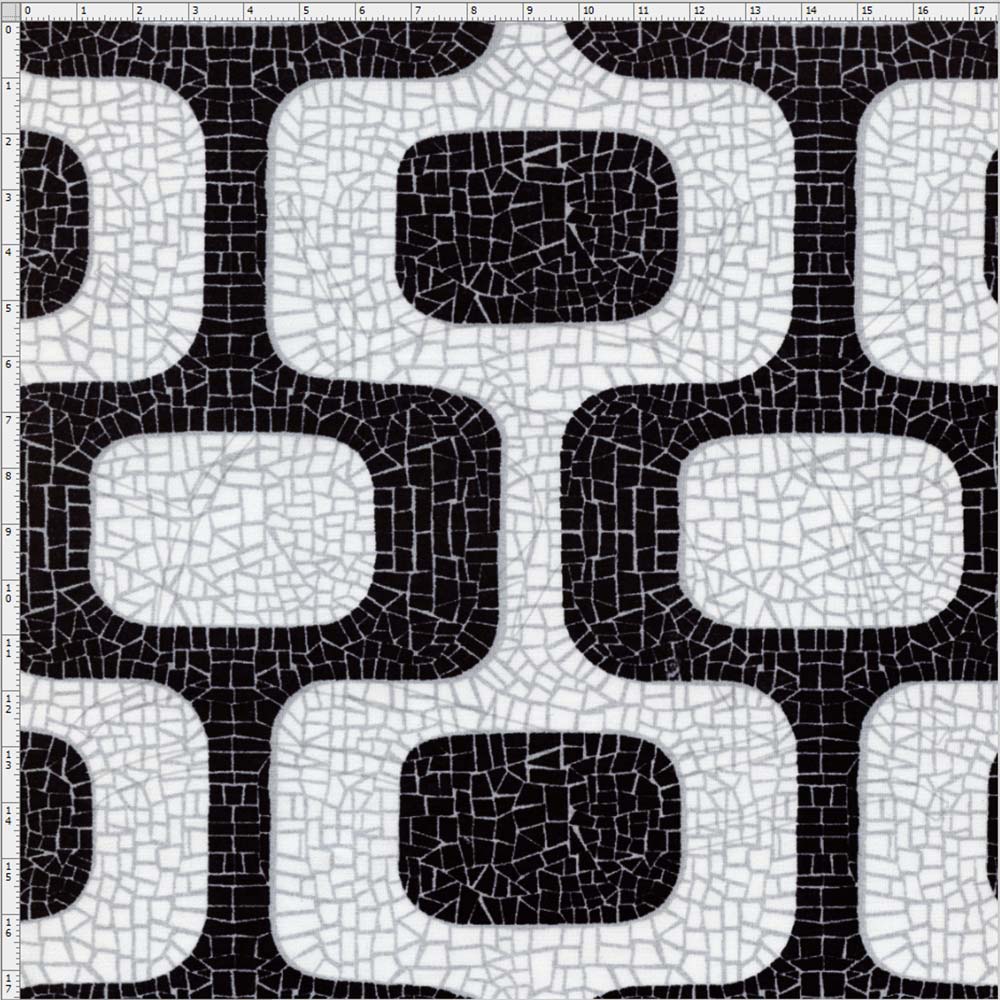 Kit de Tecido Preto & Branco (30x70) 7 Estampas - Tricochetando
