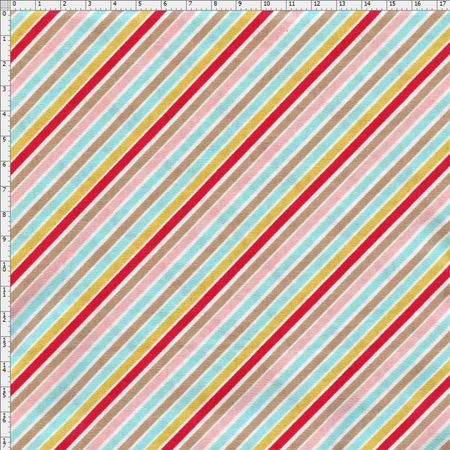 TECIDO ESTAMPADO PARA PATCHWORK - SWEET GARDEN: LISTRADO DIAGONAL COLOR (0,50X1,40) TECIDO ESTAMPADO PARA PATCHWORK - SWEET GARDEN: LISTRADO DIAGONAL COLOR (0,50X1,40)