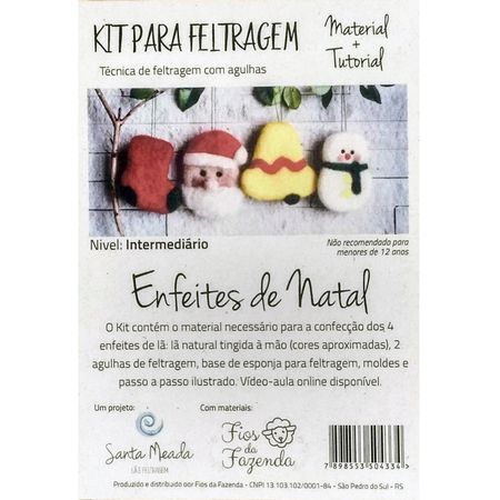Kit Para Feltragem Completo - Enfeites de Natal - Bazar Horizonte