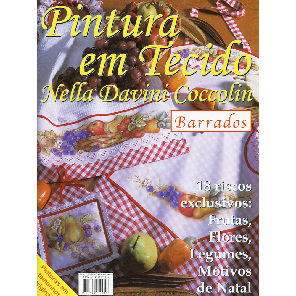 Revista Pintura em Tecido Nella Davini Coccolin Barrados - Bazar Horizonte