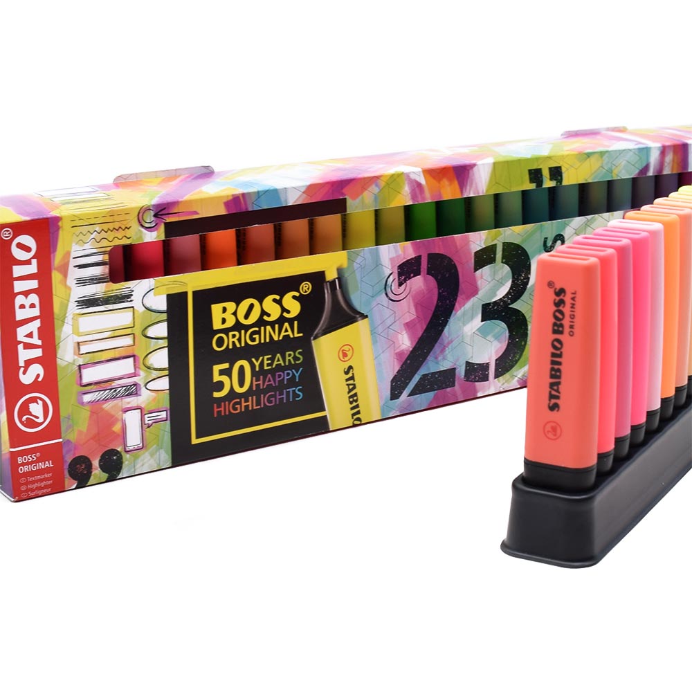 Marca Texto Stabilo Boss - Kit Com 23 Cores - Bazar Horizonte