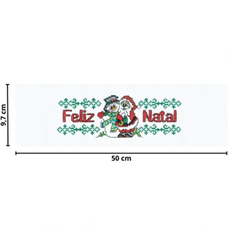 Faixa de Ponto Cruz para Pano de Prato - 4042 Feliz Natal - Bazar Horizonte