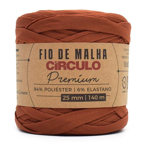 Novelo do Fio de Malha Premium Círculo na cor Hena