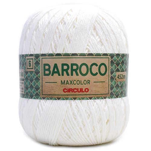 Novelo Barbante Barroco Maxcolor nº 6 400g branco Círculo