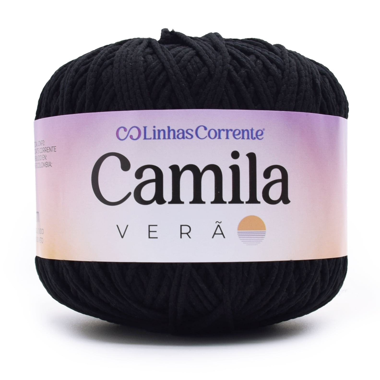 Novelo da Linha Camila Verão na cor preto