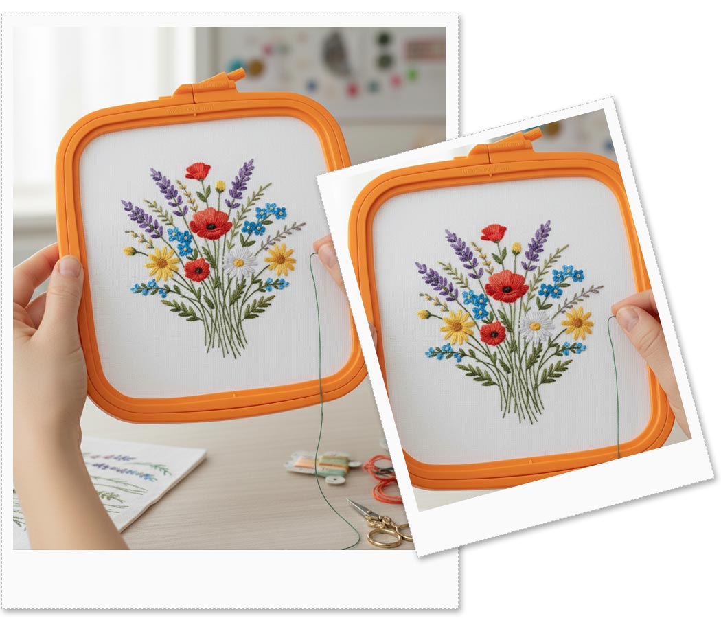 Bastidor Quadrado Laranja