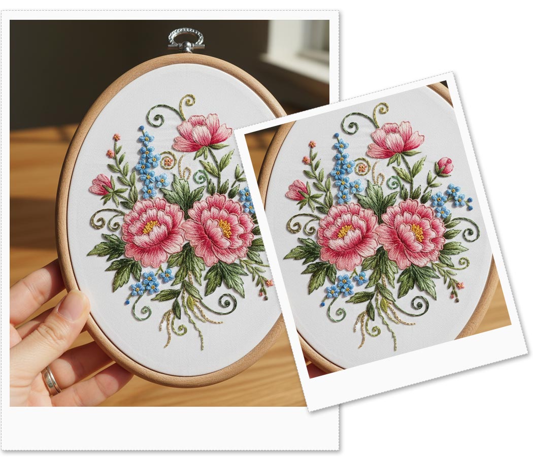 Bastidor Oval bege Flexivel