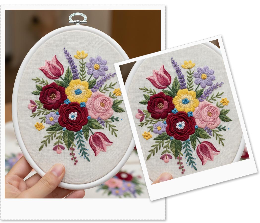 Bastidor Oval Branco Flexivel