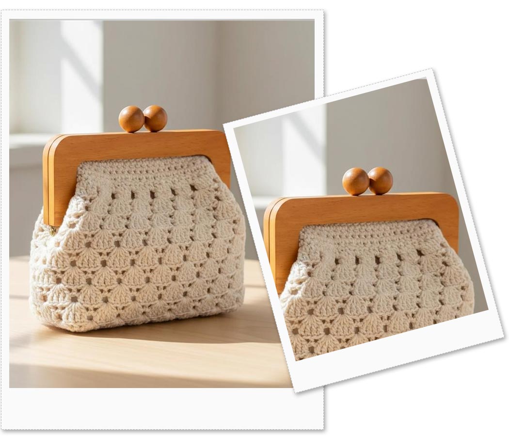 Fecho de Madeira Clara Retrô Círculo